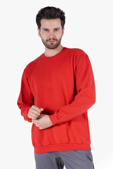 2 İplik Bisiklet Yaka Sweatshirt - 5