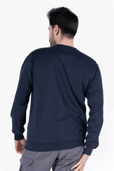 2 İplik Bisiklet Yaka Sweatshirt - 2