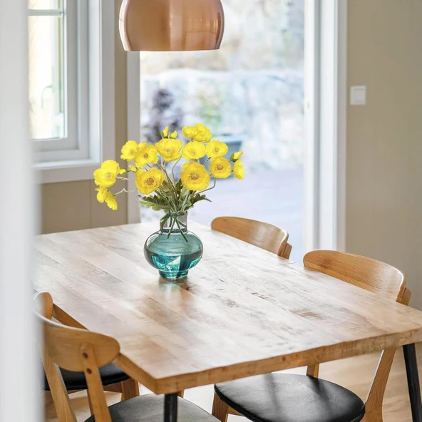 Yapay Çiçek Gelincik Çiçeği Sarı Renk 3 Çiçek 1 Tomurcuk 59Cm - Resim 7