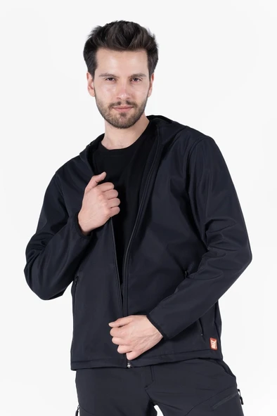 Kapüşonlu Softshell Mont - 4