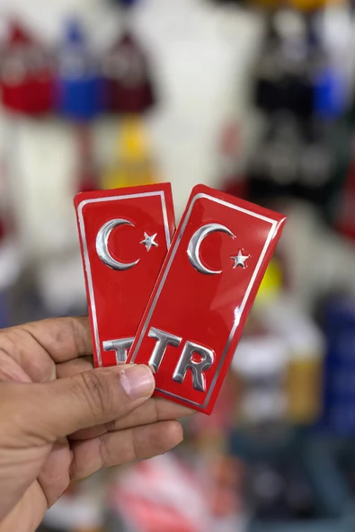 Tr Plaka Sticker 2'li - Türkiye Plaka Sticker - TR Logolu ürün görseli