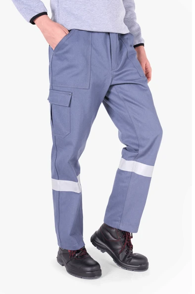 Reflektörlü Gabardin İş Pantolonu - 7