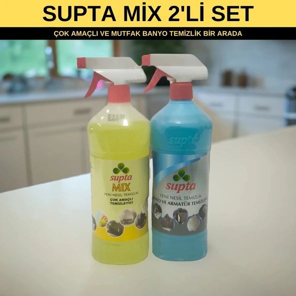 Supta Mix 2'li Set Çok Amaçlı ve Mutfak Banyo Temizlik Bir Arada - 1