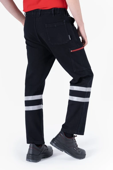 Asma Aparatlı Yıkamalı Pantolon - 5