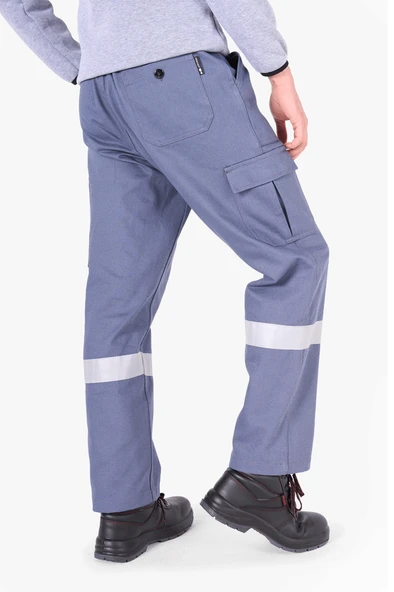 Reflektörlü Gabardin İş Pantolonu - 9