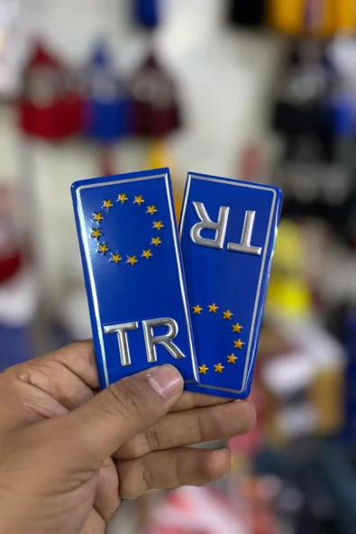 Tr Plaka Sticker 2'li - Türkiye Plaka Sticker - TR Logolu - Resim 6