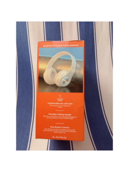 Abk-03 Rgb Işıklı Baş Üstü Bluetooth Kulaklık beyaz ürün görseli 1