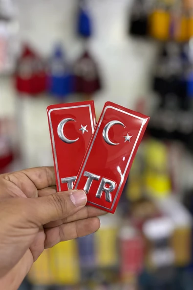 Tr Plaka Sticker 2'li - Türkiye Plaka Sticker - TR Logolu - Resim 2