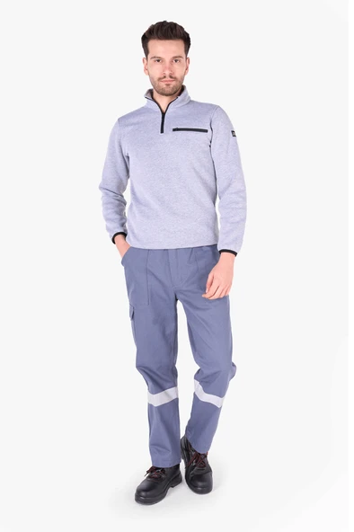 Reflektörlü Gabardin İş Pantolonu - 6