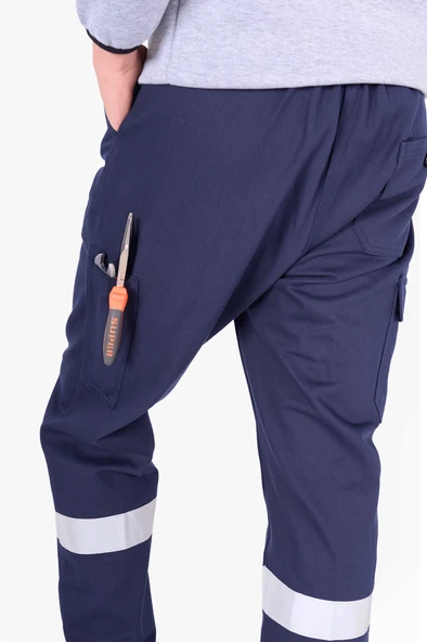 Reflektörlü Gabardin İş Pantolonu - 3