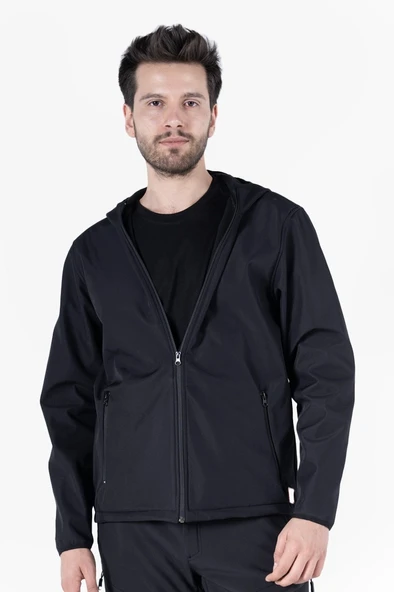 Kapüşonlu Softshell Mont - 2