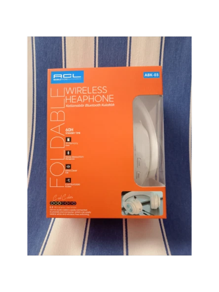 Abk-03 Rgb Işıklı Baş Üstü Bluetooth Kulaklık beyaz - Resim 2