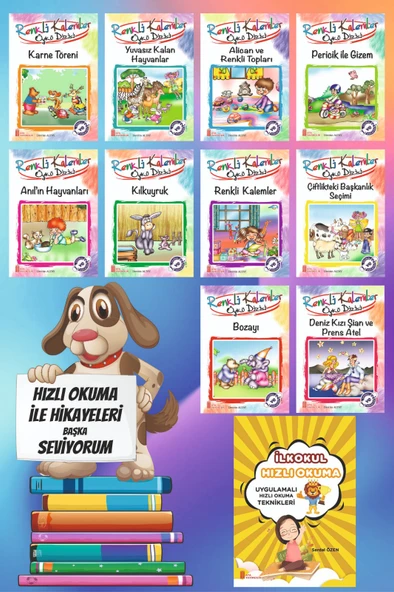 1.ve 2.Sınıflar İçin Renkli Kalemler Öykü Dizisi + Hızlı Okuma ürün görseli 1
