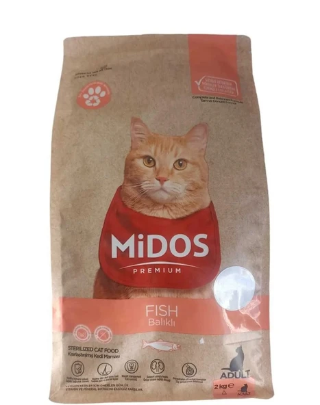 Midos Balıklı 2 kg Kısırlaştırılmış Yetişkin Kedi Maması - Resim 2