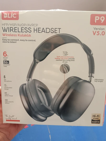 Blic P9 Kablosuz 5.0 v Bluetooth Kulaklık Yüksek Ses Kalitesiyle kulaklık ürün görseli 1