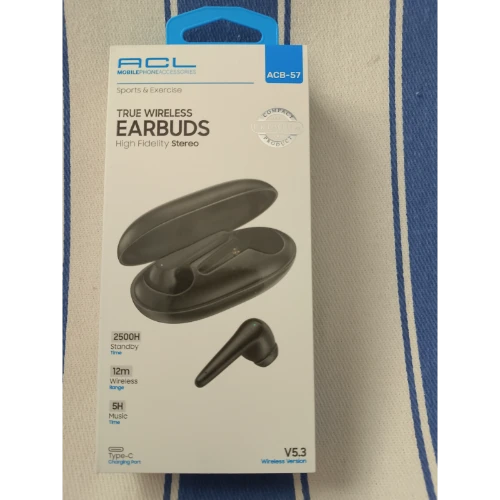 Acb57 5.3 Versiyon Type-C Şarj Girişli True Wireless Kulakiçi Kulaklık (Siyah) - Resim 3