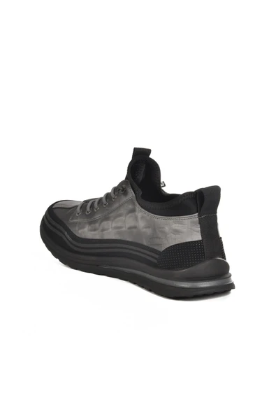 Guja Gri Lastik Bağcıklı Erkek Sneaker 25K582 M - 4