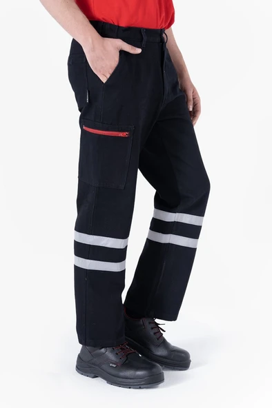 Asma Aparatlı Yıkamalı Pantolon - 4