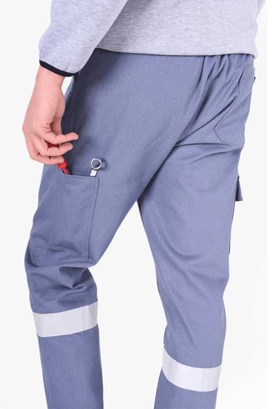 Reflektörlü Gabardin İş Pantolonu - 8