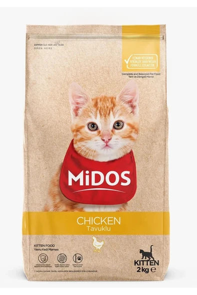 Midos Tavuklu Yavru Kedi Maması 2kg - Resim 3