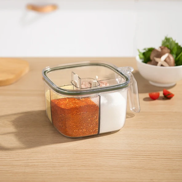 Pinmoo 4in1 Bölmeli- Kaşıklı Baharatlık - 2