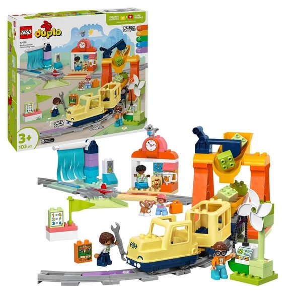 Lego 10428 DUPLO Kasabası Büyük İnteraktif Mahalle Treni - 1