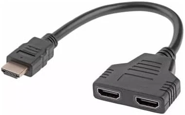 HDMI Splitter Adaptör Kablosu, Erkek-Hdmi Dişi X 2 Adaptör 30 Cm Kablo Çoklayıcı Splitter, Aynı Anda İki Aynı TV'yi Destekler 1080P ürün görseli