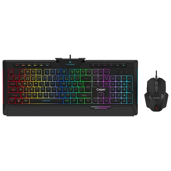 CASPER Excalibur EX800 KABLOLU OYUNCU KLAVYE MOUSE SET - 1
