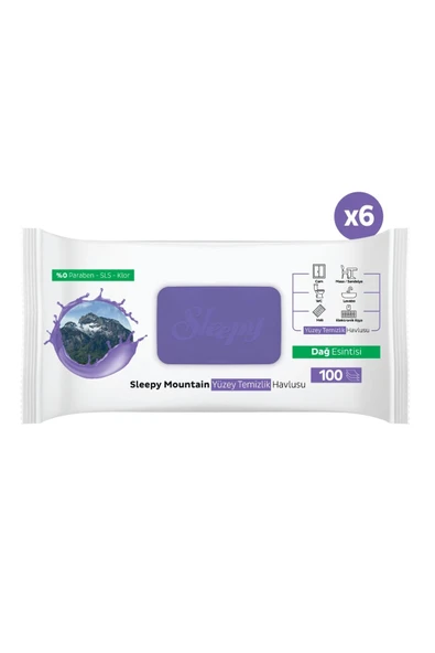 Sleepy Mountain Yüzey Temizlik Havlusu Dağ Esintisi 6x100 (600 Yaprak) - Resim 3