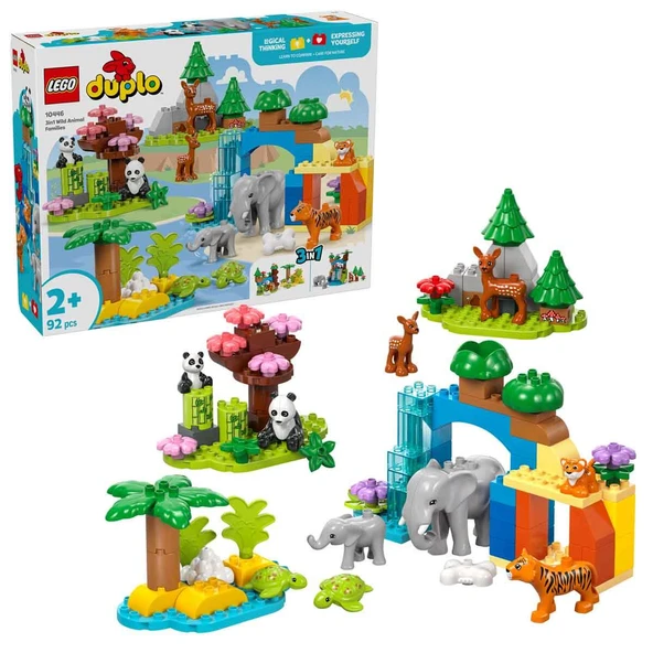 Lego 10446 Duplo 3'ü 1 Arada Vahşi Hayvan Aileleri ürün görseli 1