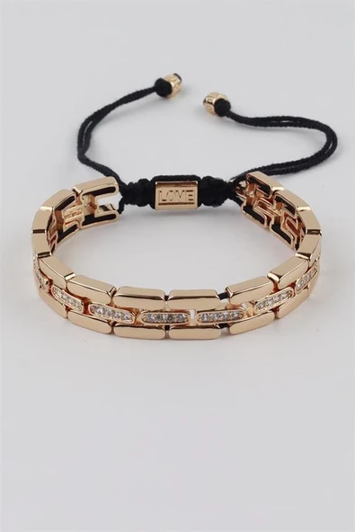 İpli Çelik Bileklik - Altın ürün görseli 1