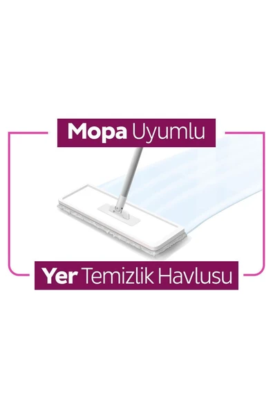 Sleepy Easy Clean Lilyum Buketi Mopa Uyumlu Yer Temizlik Havlusu 6X20 (120 Yaprak) - Resim 6
