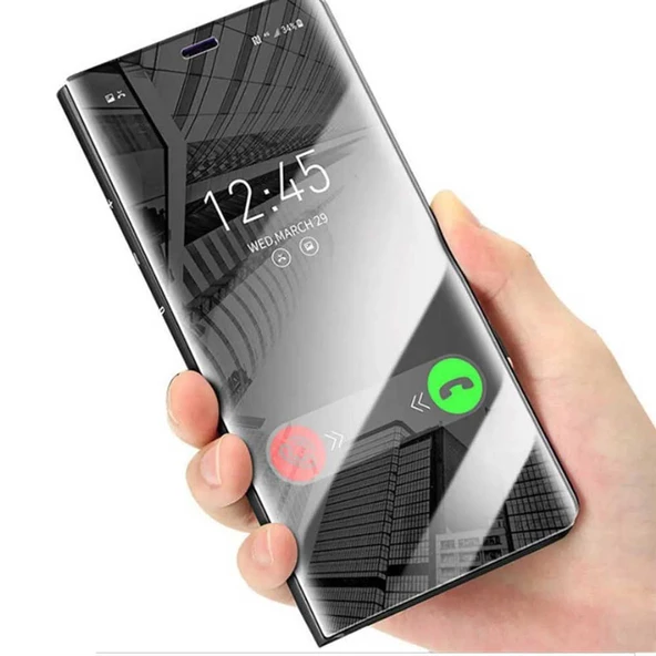 Apple iPhone 12 / iPhone 12 Pro Uyumlu Aynalı Kapaklı Lüx Kılıf - Resim 9