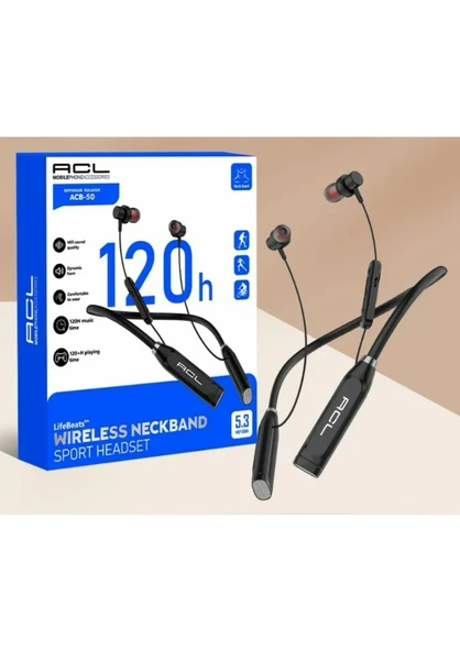Acb50 Boyunluk Kulaklık 120 Saat Müzik Dinleme Suresi acb 50 - Resim 2