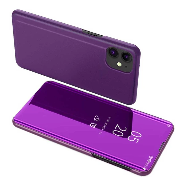 Apple iPhone 12 / iPhone 12 Pro Uyumlu Aynalı Kapaklı Lüx Kılıf - Resim 2