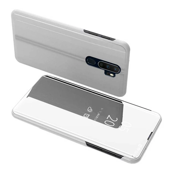 Oppo A5 2020 / A9 2020 Uyumlu Aynalı Kapaklı Lüx Kılıf - Resim 6