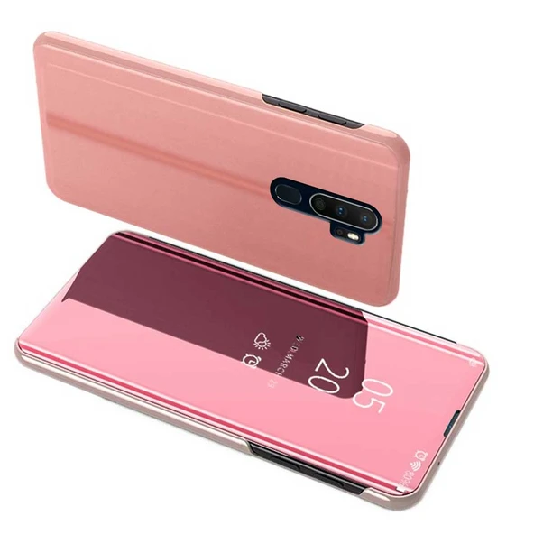 Oppo A5 2020 / A9 2020 Uyumlu Aynalı Kapaklı Lüx Kılıf - Resim 5