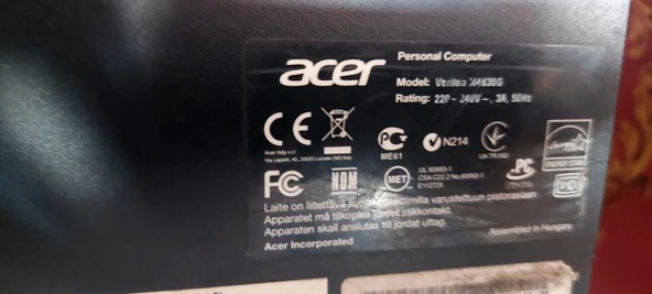 ACER VERITON i3-4160 8GB DDR3 RAM 128 GB SSD W10H Masaüstü Bilgisayar 2.EL KULLANILMIŞ 6 AY GARANTİLİ - Resim 2