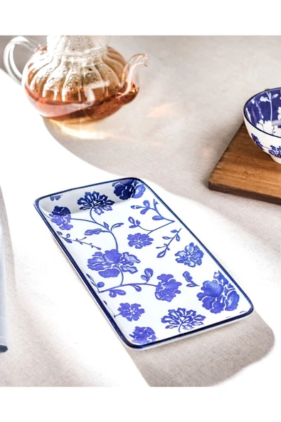 Rêve Bleu Angers New Bone China Dikdörtgen Tabak ürün görseli 1