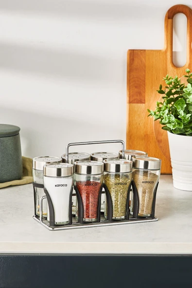 Danica 9 Parça Rectangle Baharat Takımı 120 ml ürün görseli 1