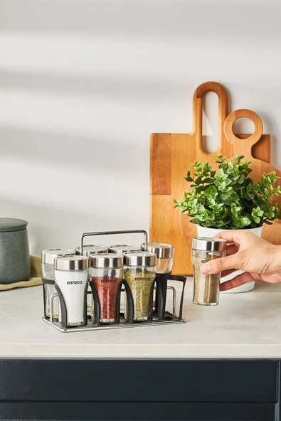 Danica 9 Parça Rectangle Baharat Takımı 120 ml - Resim 2