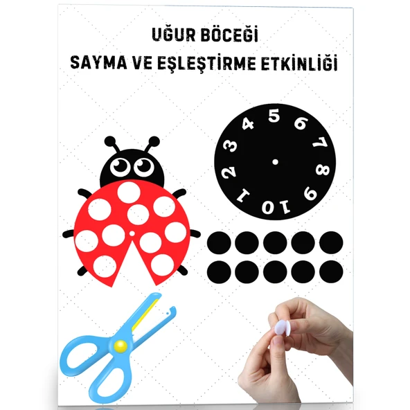 Uğur Böceği Sayma ve Eşleştirme Etkinliği (Cırt Cırtlı)