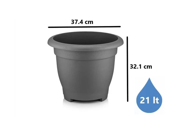Omnipazar SO-VHS6 Dekoratif Vaha Saksı İç ve Dış Mekan 21 Litre No 6 - Resim 6