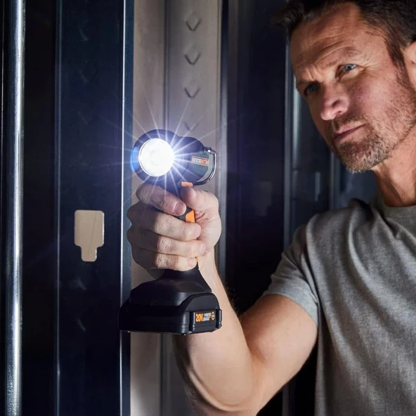 Worx WX025.9 20Volt 160/350 Lümen Profesyonel Çok Fonksiyonlu Led Fener (Akü Dahil Değildir) - Resim 5