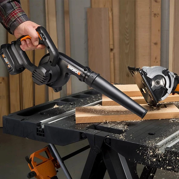 Worx WX094.9 20Volt Profesyonel Şarjlı Devir Ayarlı Üfleyici (Akü Dahil Değildir) - Resim 4