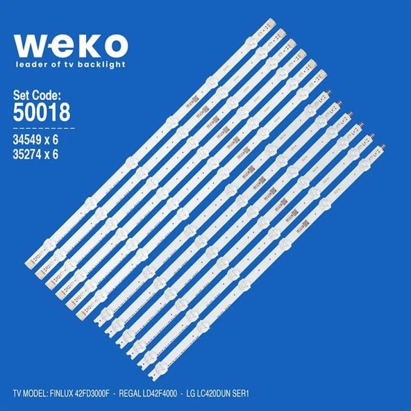 Wkset-5018 34549X6 35274X6 42 Row Rev0.2 12 Adet Led Bar ( Tvnizin içindeki led barla aynısı olduğunu görmeden almayınız. Led bar ürünlerinde paket açıldığında iade kabul edilmemektedir. ) ürün görseli 1