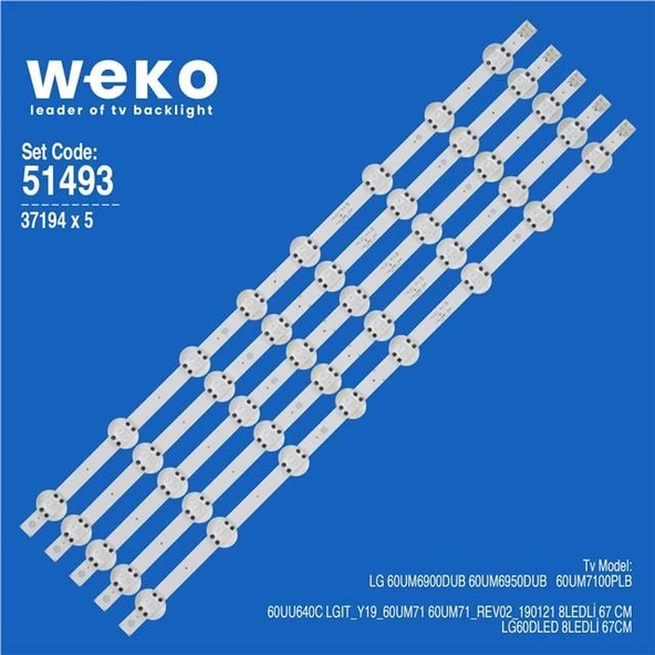 Wkset-6493 37194X5 Lgıt_Y19_60Um71 60Um71_Rev02_190121  5 Adet Led Bar ürün görseli 1