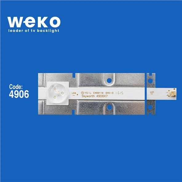 Wkset-5742 35041X7 Skyworth 4906X7 - 175-180 3.0-3.3 C - Yal13-00630300-01 7 Adet Led Bar - Resim 2