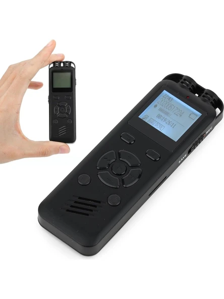 Kingboss LED Ekranlı 64 gb Çift Mikrofon Akıllı Gürültü Azaltma Ses Kayıt Cihazı KB-80 - 2