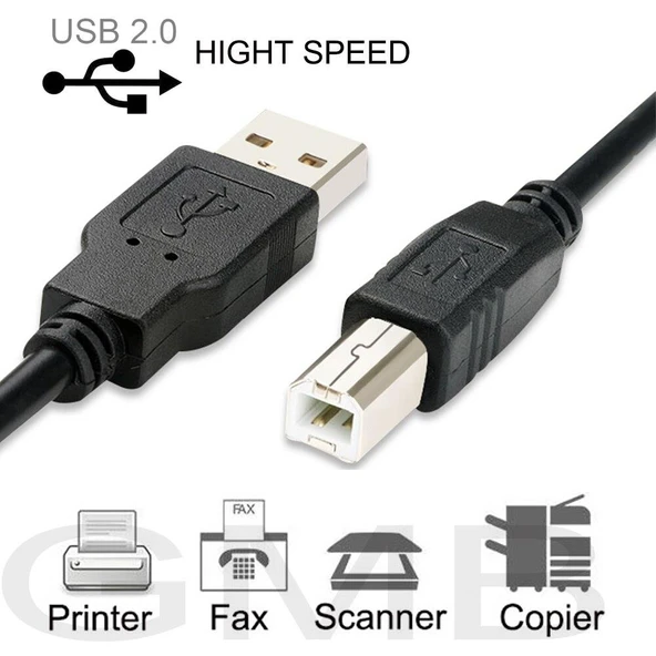 Yazıcı Printer USB Ara Bağlantı Kablosu USB 2.0 Yüksek Hız 5 Metre 4913 ürün görseli